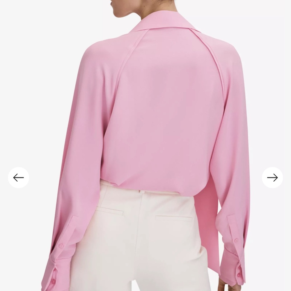 Reiss Pink Tie-Neck REISS
Ella tie-neck woven blouse size UK 12 = US 8 - Picture 4 of 5